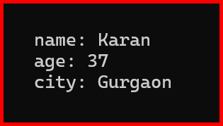 Picture showing the output of reading json data in python